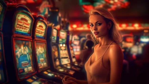 Welcome bonus promotion banner with casino chips and gift boxes